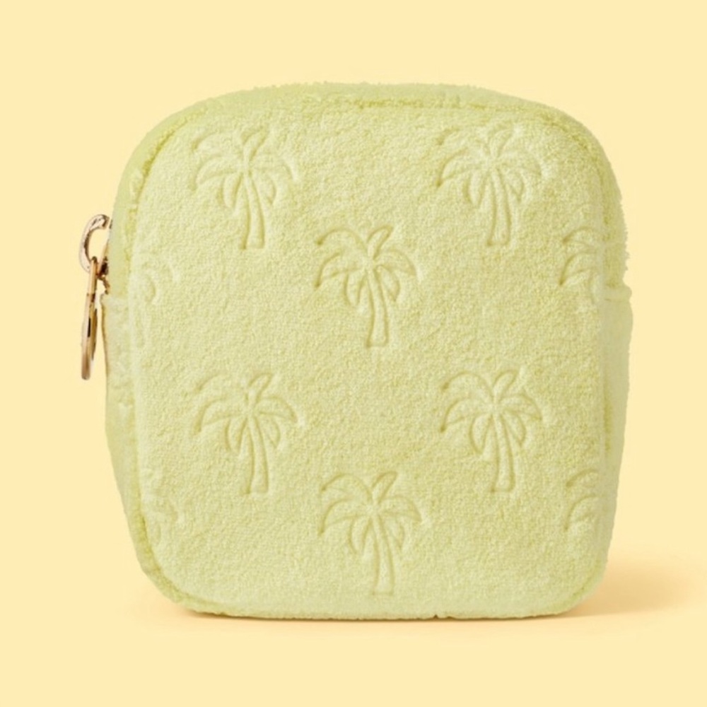 Stoney Clover Lane x Target Yellow Terry Palm Tree Mini Square Pouch. NWT 🌈